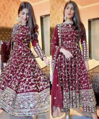 Semi Stich Anarkoli Gown