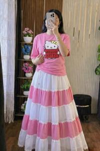 Stylish Skirt and T-Shirt Set