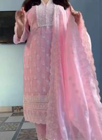 Blush Pink Embroidered Three Piece