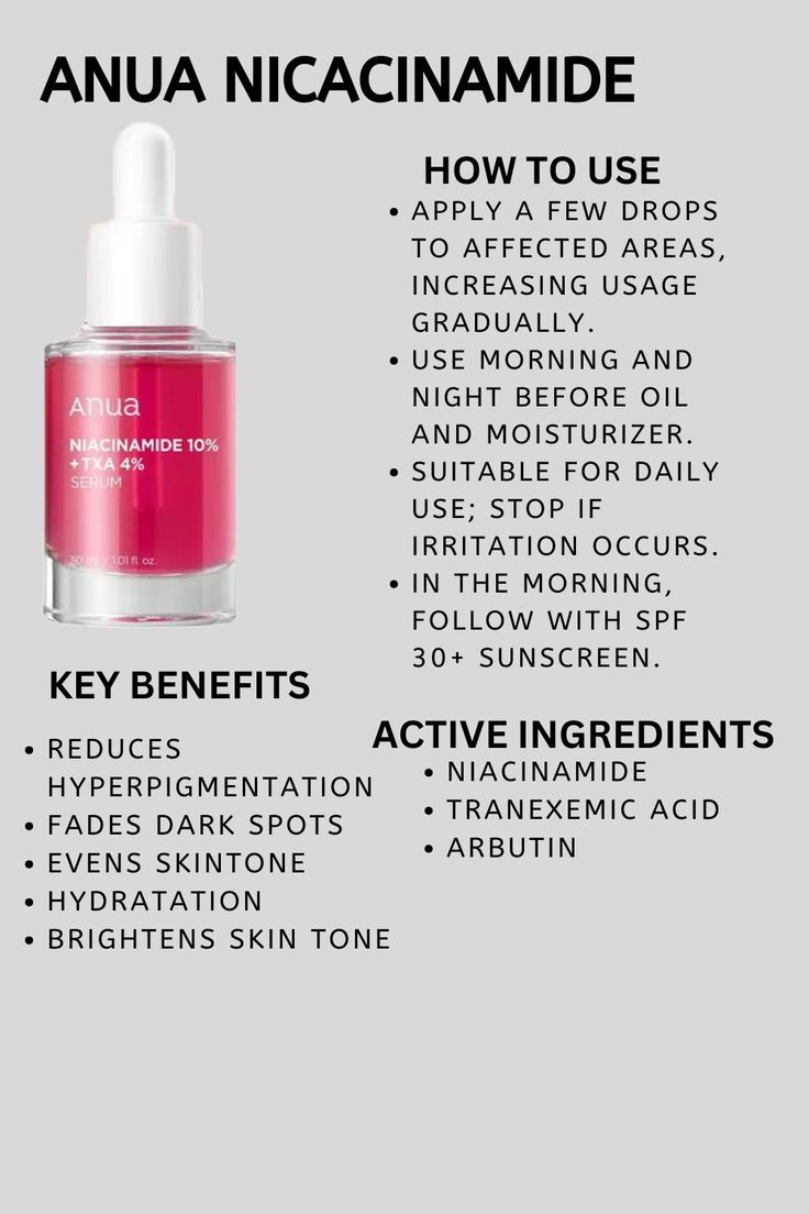 Anua Niacinamide 10% + TXA 4% Serum 30 ml