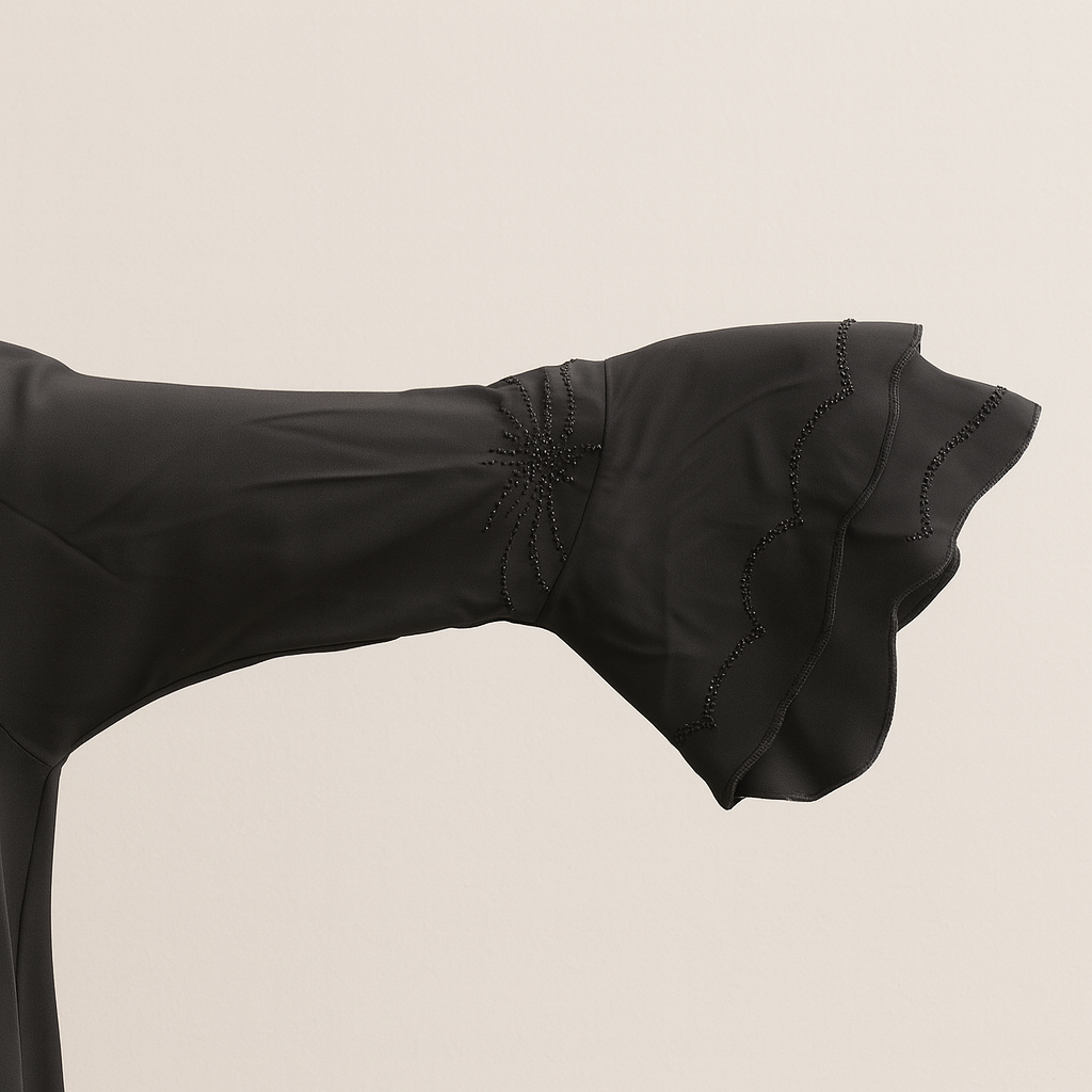 Black Burka with Subtle Beadwork