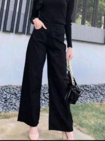 New Fashion ladies Stylish Denim Palazzo Pant For Woman. Jeans Palazzo Pant