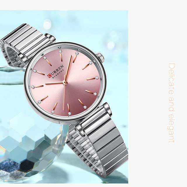 CURREN Women Cut Stainless Steel Strap Watch (Mastercopy) (P-727)