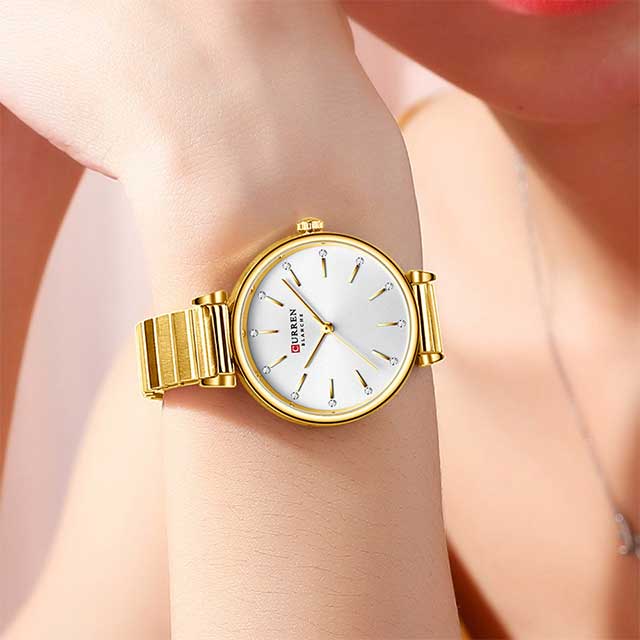 CURREN Women Cut Stainless Steel Strap Watch (Mastercopy) (P-727)