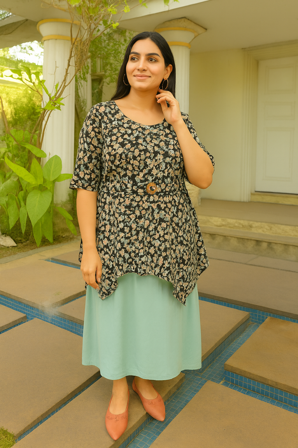 ফ্লোরাল এলিগ্যান্স কটন টপস