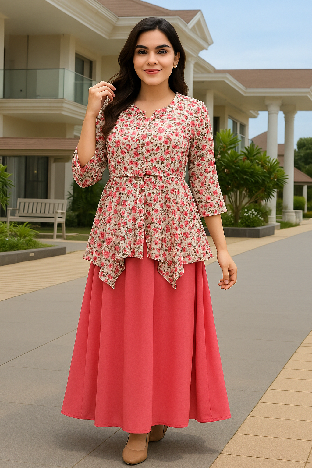 রোজ ব্লসম কটন টপস