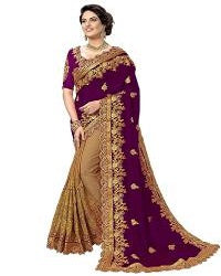 Indian Georgette Saree With Blouse Piece