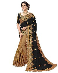 Indian Georgette Saree With Blouse Piece