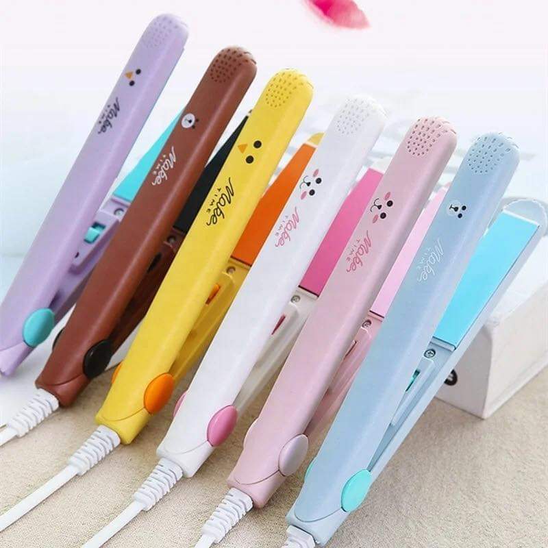 Mini Portable Iron Hair Straightener Curler Professional Hair Iron Ceramic