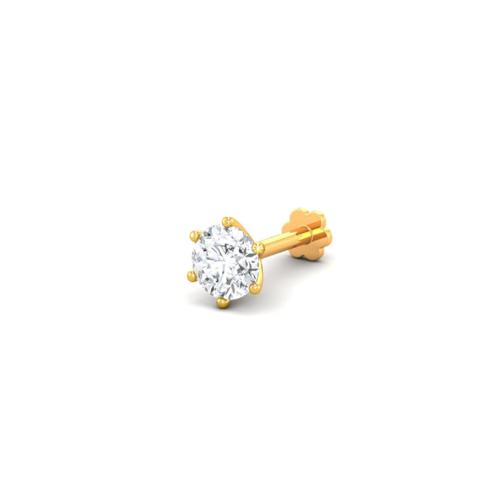 Diamond Cut One & Four Stone Nose Pin