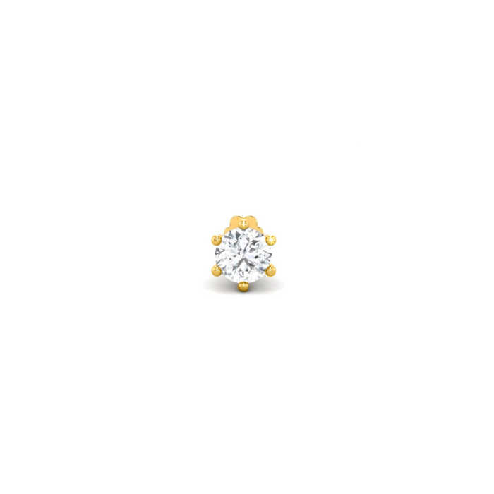 Diamond Cut One & Four Stone Nose Pin