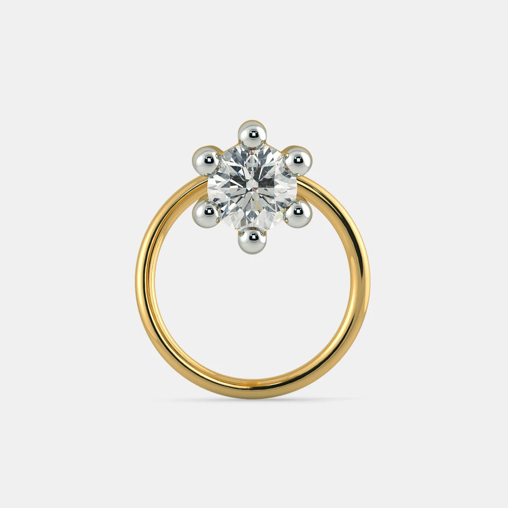 Diamond Cut One Stone Stylist Nose Pin