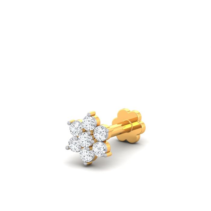 Diamond Cut Seven Stone Nose Pin -7cn