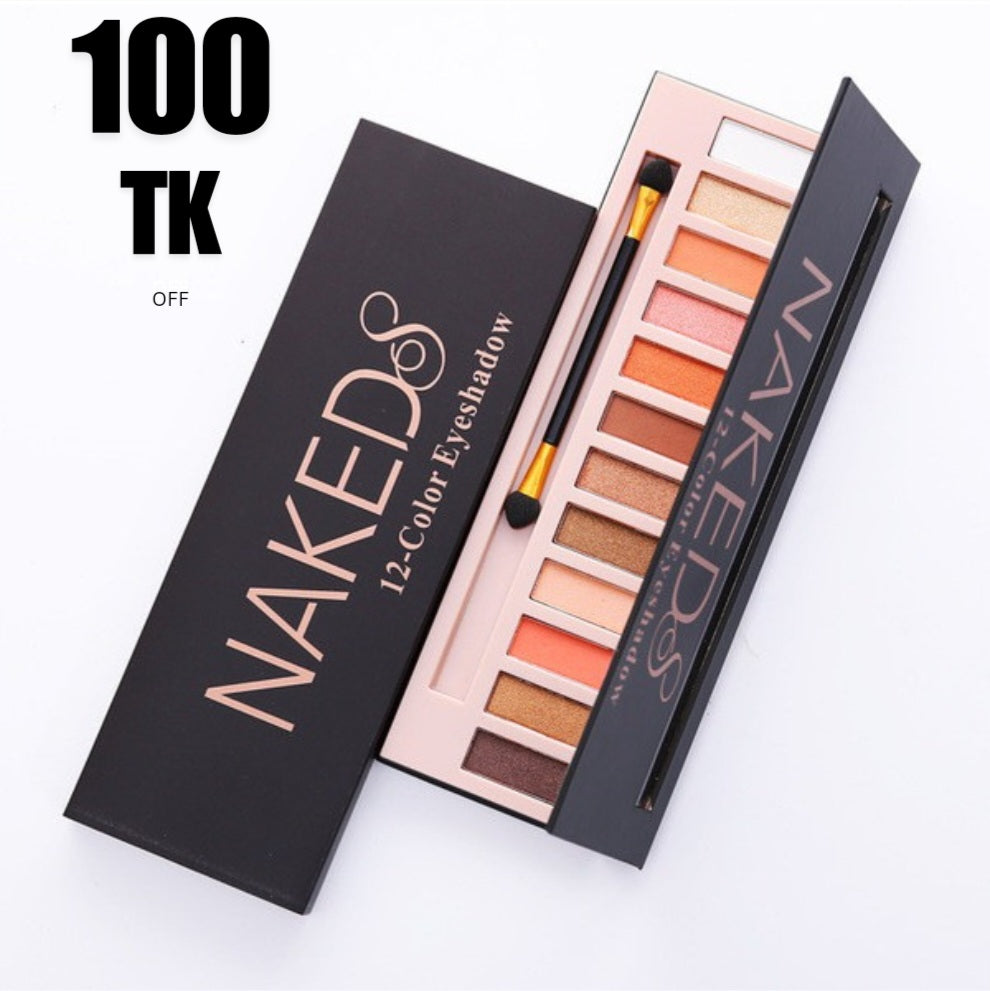 12-Color Matte Pearl Eye Shadow Plate