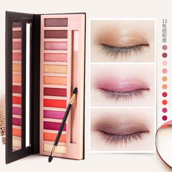 12-Color Matte Pearl Eye Shadow Plate