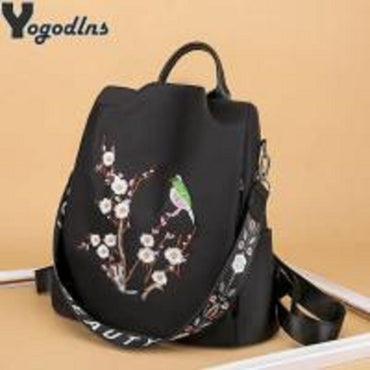 Waterproof Embroidary Designer Female Bag