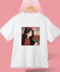 Ladies Premium Full Cotton Half Sleeve T-Shirt – DTF Print Edition