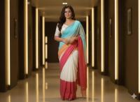 Half Silk Saree with blause pcs