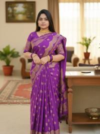 Japani Silk Skin Print Sharee with Blouse Piece