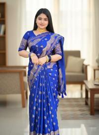 Japani Silk Skin Print Sharee with Blouse Piece