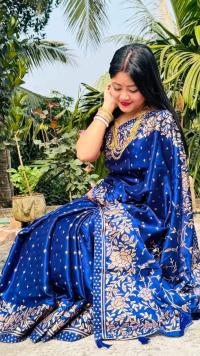 Japani Silk Skin Print Sharee with Blouse Piece