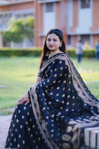 Japani Silk Skin Print Sharee with Blouse Piece