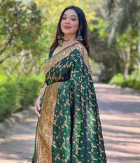 Japani Silk Skin Print Sharee with Blouse Piece