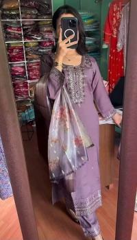 Elegant Embroidered Three Piece