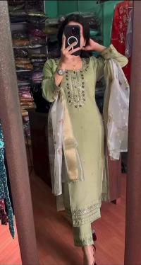 Elegant Embroidered Three Piece