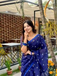 Chanderi silk sharee with blause pcs