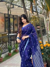 Chanderi silk sharee with blause pcs