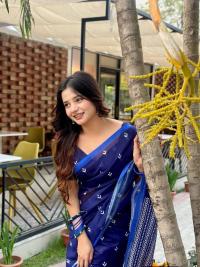 Chanderi silk sharee with blause pcs