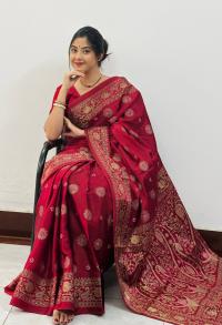 Japani Silk Skin Print Sharee with Blouse Piece