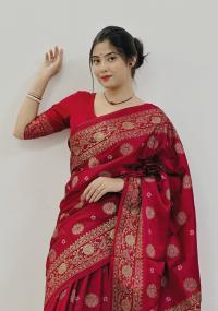 Japani Silk Skin Print Sharee with Blouse Piece