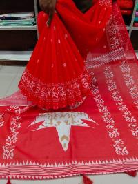 Chanderi silk sharee with blause pcs
