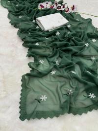 Georgette Sharee With Blouse Piece