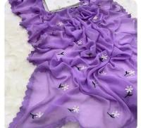Georgette Sharee With Blouse Piece