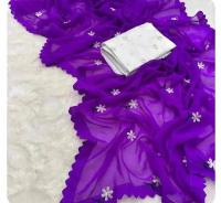 Georgette Sharee With Blouse Piece