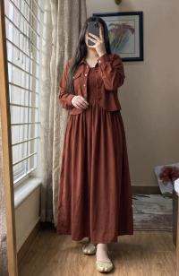 Mocha Smock Gown