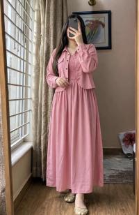 Mocha Smock Gown