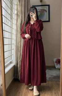 Mocha Smock Gown