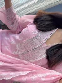 Blush Pink Embroidered Three Piece
