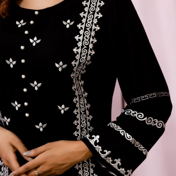 Black Cherry Georgette Kurti Women