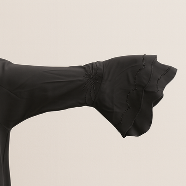 Black Burka with Subtle Beadwork