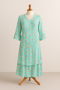 Turquoise Floral Modest Burka
