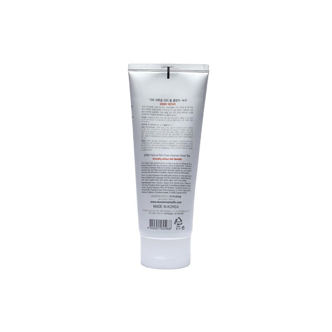 Dabo Natural Rich Foam Cleanser Green Tea 180 ml