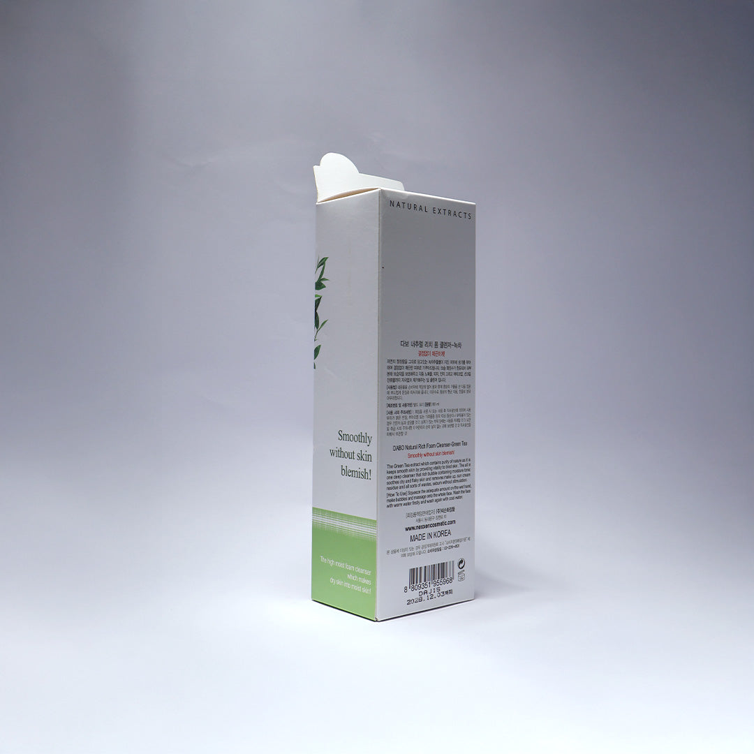 Dabo Natural Rich Foam Cleanser Green Tea 180 ml