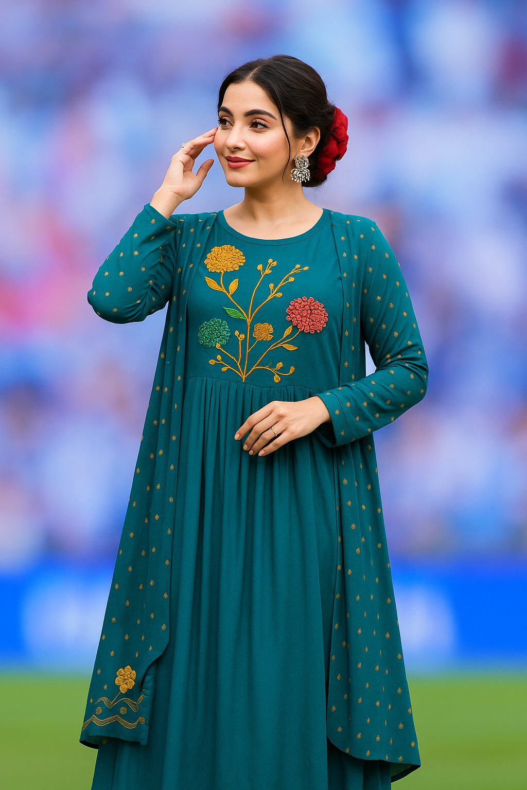 প্রিমিয়াম কটন এমব্রয়ডারি কুর্তি