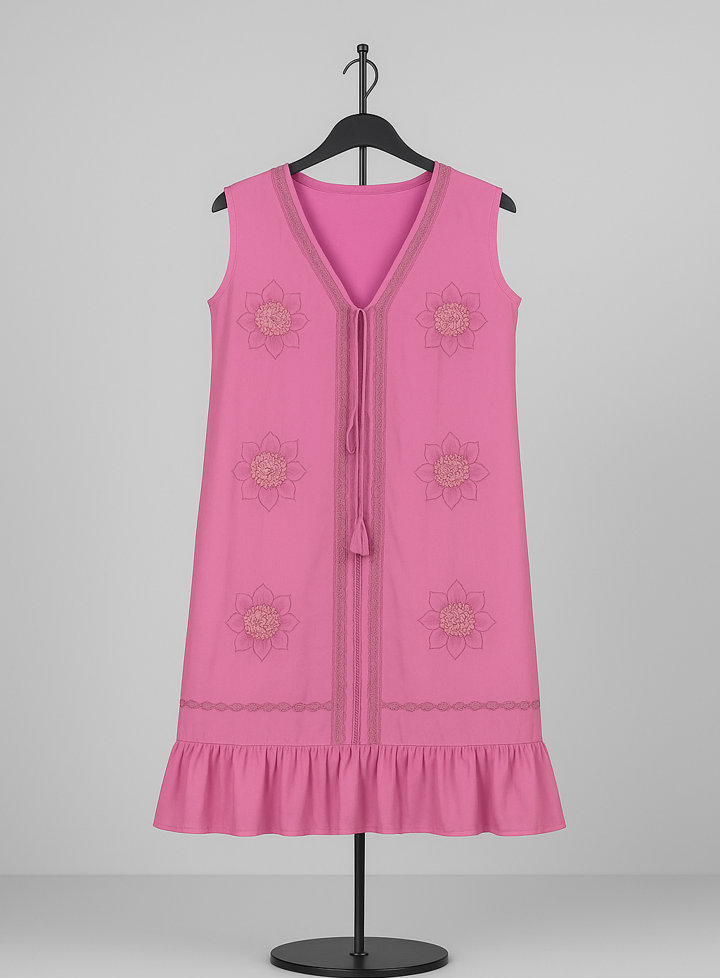 Elegant pink silk burqa