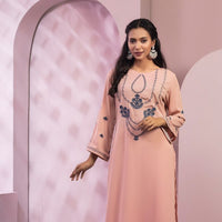 Baby Pink Cherry Georgette Kurti Women